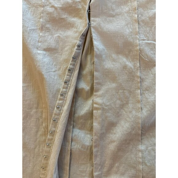 NWT Zara Beige Midi Slip Dress With Black Lace Trim & Double Straps Size XS - Picture 9 of 9